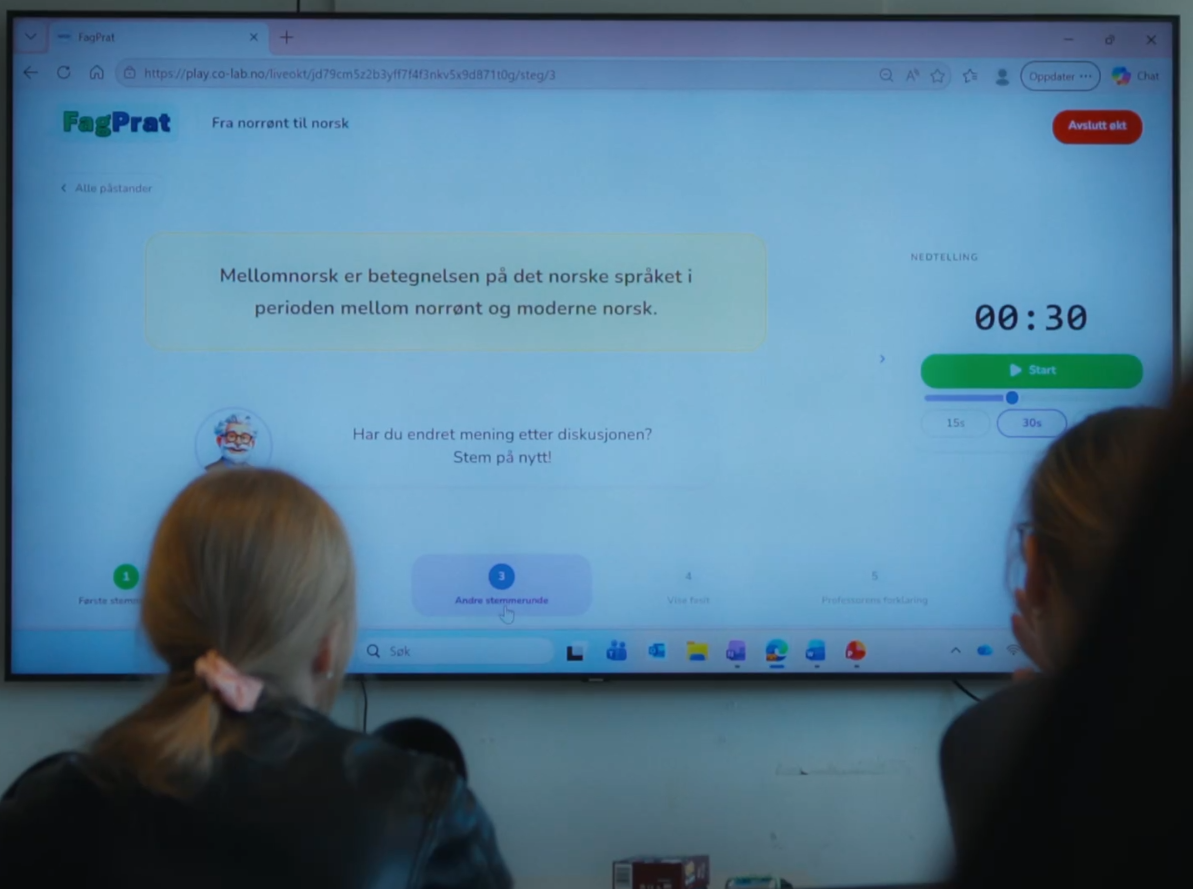 Elever i strukturert gruppesamtale